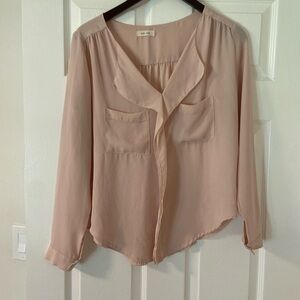 Blush Long Sleeve Blouse Size S